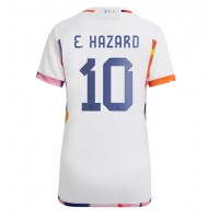 Camiseta Bélgica Eden Hazard #10 Visitante Equipación para mujer Mundial 2022 manga corta